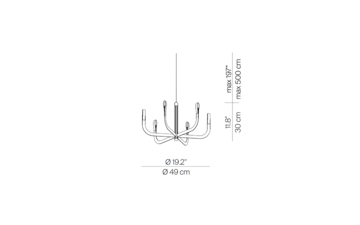 J-us Single-Arm Pendant Lamp by LucePlan Pendant Lamps